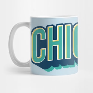 Chicago Typography Baseball Typography Mug